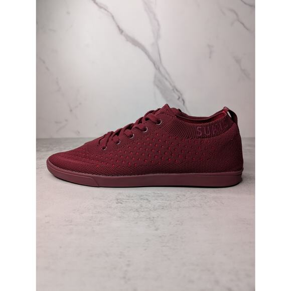 SUAVS The Zilker Lace-Up Sneaker Vino Maroon Unisex M10/W12 - Picture 3 of 11